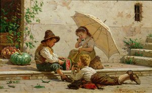 Venetian Children by Antonio Ermolao Paoletti